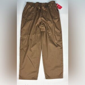 Chic Women 20 Petite Pants Brown New Elastic Waist Mom Grandma Cotton Hi Rise